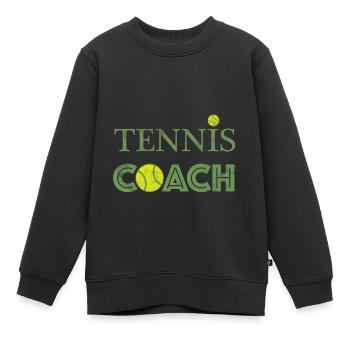 Tennis Coach Tennis trainer - idée cadeau - Sweat Premium enfant bio - noir - Devant - AI Model Kid Female (0cm)