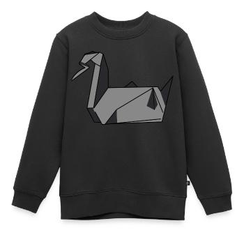 Kran - Kinder Premium Organic Sweatshirt - Schwarz - Vorne - AI Model Kid Female (0cm)