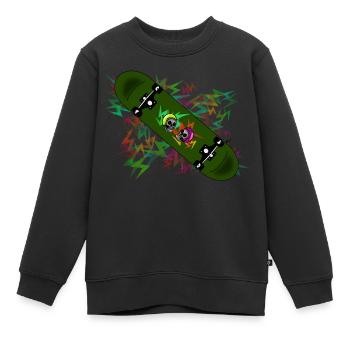 Skate fun race - Sweat Premium enfant bio - noir - Devant - AI Model Kid Female (0cm)