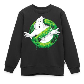 Ghostbusters Schleim Logo - Kinder Premium Organic Sweatshirt - Schwarz - Vorne - AI Model Kid Female (0cm)