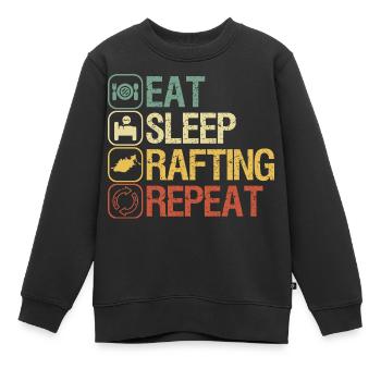 Rafting - Sweat Premium enfant bio - noir - Devant - AI Model Kid Female (0cm)