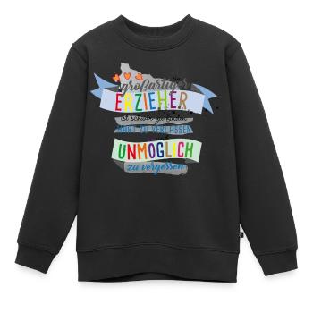 Großartiger Erzieher - Kinder Premium Organic Sweatshirt - Schwarz - Vorne - AI Model Kid Female (0cm)
