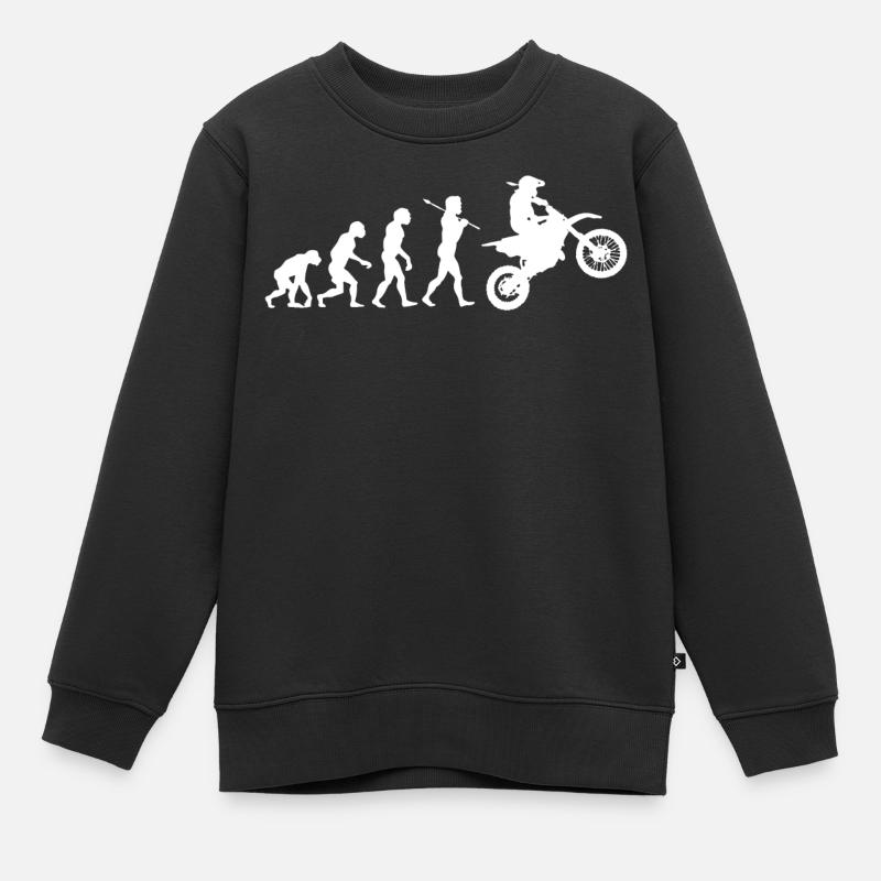 L'évolution des motards - Sweat Premium enfant bio - noir