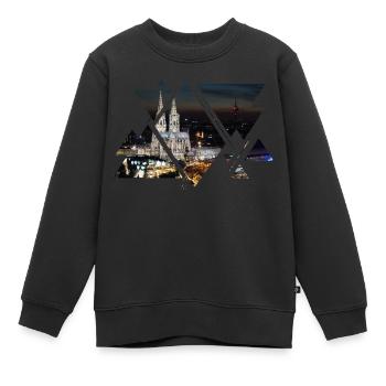 Toits de la cathédrale de Cologne Cologne - Sweat Premium enfant bio - noir - Devant - AI Model Kid Female (0cm)