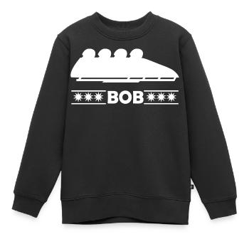 Bob Bobfahren 4er Bob Wintersport Geschenk - Kinder Premium Organic Sweatshirt - Schwarz - Vorne - AI Model Kid Female (0cm)
