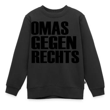 Omas gegen rechts - Kinder Premium Organic Sweatshirt - Schwarz - Vorne - AI Model Kid Female (0cm)