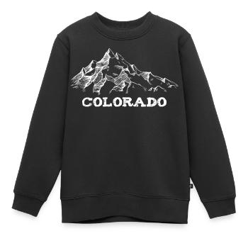 Colorado Mountains - Kinder Premium Organic Sweatshirt - Schwarz - Vorne - AI Model Kid Female (0cm)