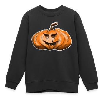 Citrouille - Sweat Premium enfant bio - noir - Devant - AI Model Kid Female (0cm)