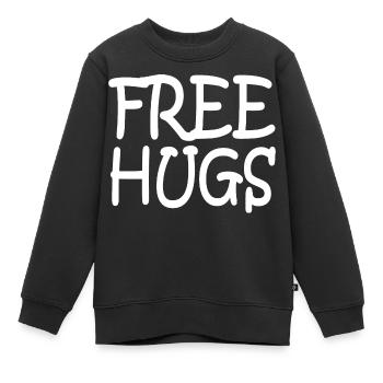 Étreintes en toute liberté - Sweat Premium enfant bio - noir - Devant - AI Model Kid Female (0cm)