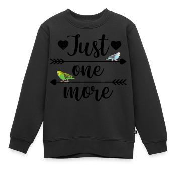 Perruche - Sweat Premium enfant bio - noir - Devant - AI Model Kid Female (0cm)