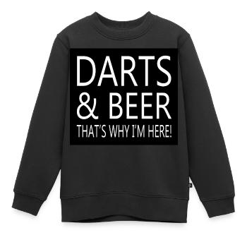 Fléchettes - Sweat Premium enfant bio - noir - Devant - AI Model Kid Female (0cm)
