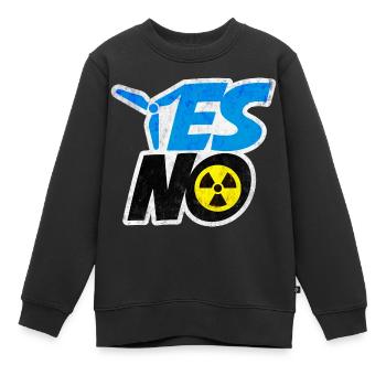 YES Windenergie NO Atomenergie | Umweltschutz - Kinder Premium Organic Sweatshirt - Schwarz - Vorne - AI Model Kid Female (0cm)