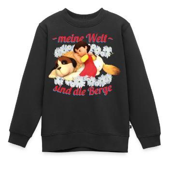 Heidi Meine Welt Sind Die Berge - Kinder Premium Organic Sweatshirt - Schwarz - Vorne - AI Model Kid Female (0cm)