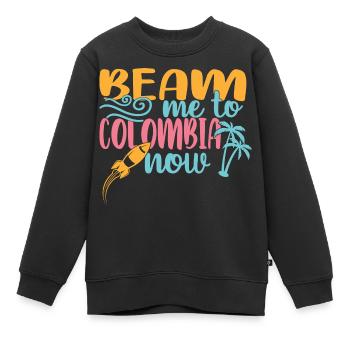 Colombie - Sweat Premium enfant bio - noir - Devant - AI Model Kid Female (0cm)