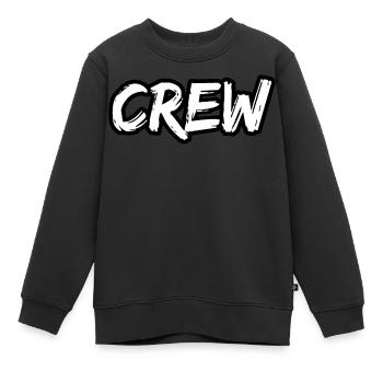 Crew - Kinder Premium Organic Sweatshirt - Schwarz - Vorne - AI Model Kid Female (0cm)