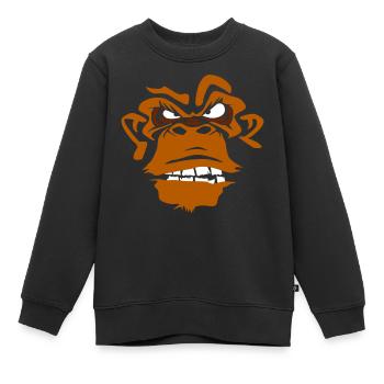 Garstiger Affe Lustig und Originell - Kinder Premium Organic Sweatshirt - Schwarz - Vorne - AI Model Kid Female (0cm)
