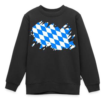 Bayern Flagge Bundesland Bayrisch Bayer - Kinder Premium Organic Sweatshirt - Schwarz - Vorne - AI Model Kid Female (0cm)