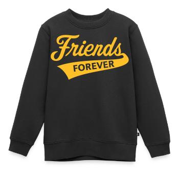 Friends Forever (Friendship / Best Buddies) - Sweat Premium enfant bio - noir - Devant - AI Model Kid Female (0cm)