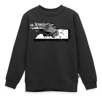 Muscle Car GE - Sweat Premium enfant bio - noir - Devant - AI Model Kid Female (0cm)