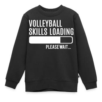 Volley- volley- cadeau joueur de volley- - Sweat Premium enfant bio - noir - Devant - AI Model Kid Female (0cm)