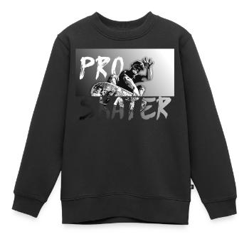 Patineur professionnel - Sweat Premium enfant bio - noir - Devant - AI Model Kid Female (0cm)