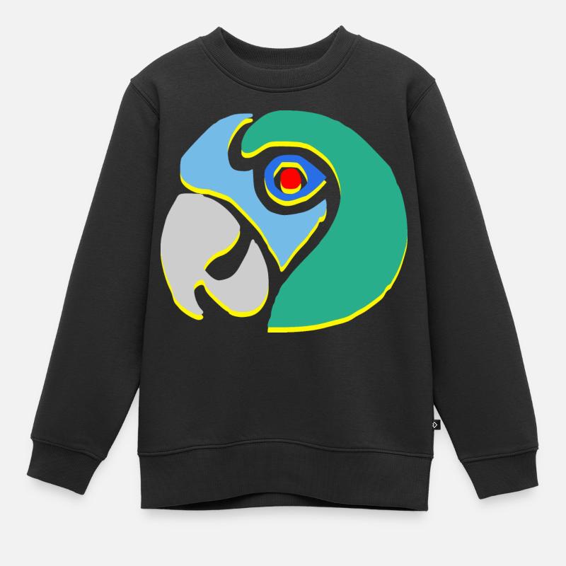 Perroquet - Sweat Premium enfant bio - noir