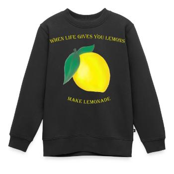 When Life Gives You Lemons Make Lemonade - Kinder Premium Organic Sweatshirt - Schwarz - Vorne - AI Model Kid Female (0cm)