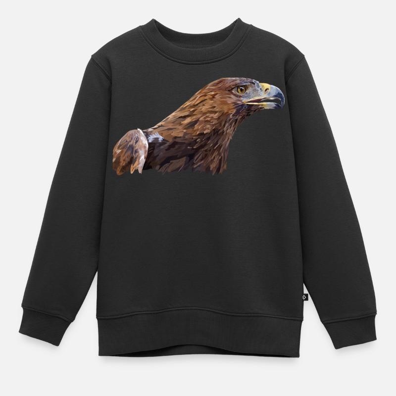 Aigle royal - Sweat Premium enfant bio - noir