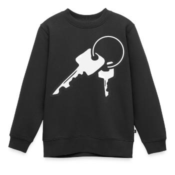 Porte-clés - Sweat Premium enfant bio - noir - Devant - AI Model Kid Female (0cm)