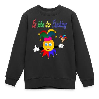 Fasching Design - Kinder Premium Organic Sweatshirt - Schwarz - Vorne - AI Model Kid Female (0cm)