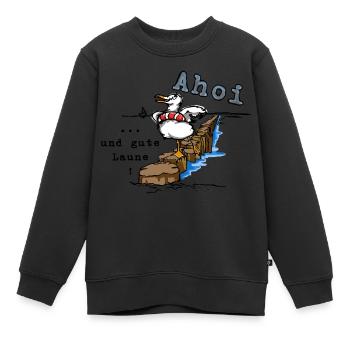 Ahoi und gute laune - Kinder Premium Organic Sweatshirt - Schwarz - Vorne - AI Model Kid Female (0cm)