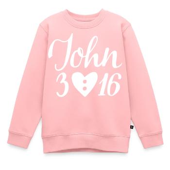 Jean 3 16 - Sweat Premium enfant bio - rose - Devant - AI Model Kid Female (0cm)