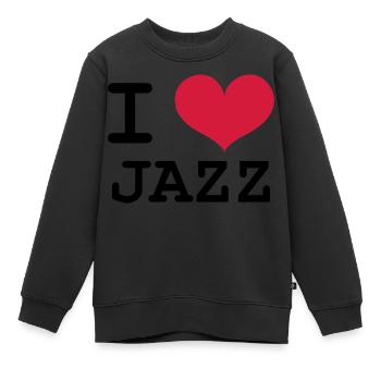 I Love Jazz - Sweat Premium enfant bio - noir - Devant - AI Model Kid Female (0cm)