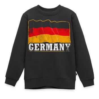 Allemagne - Sweat Premium enfant bio - noir - Devant - AI Model Kid Female (0cm)