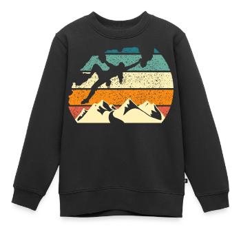 Klettern Sport Klettern Klettern Klettern Felsen - Kinder Premium Organic Sweatshirt - Schwarz - Vorne - AI Model Kid Female (0cm)