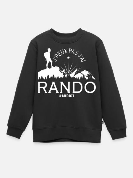 J'peux pas j'ai rando sport randonnée tshirt rando - Sweat Premium enfant bio - noir