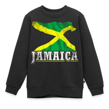 Drapeau de la Jamaïque - Sweat Premium enfant bio - noir - Devant - AI Model Kid Female (0cm)