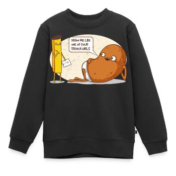 Kartoffel - Kinder Premium Organic Sweatshirt - Schwarz - Vorne - AI Model Kid Female (0cm)