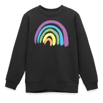 RAINBOW - RAINBOW - RAINBOW COLORS - Kids Premium Organic Sweatshirt - black - Front - AI Model Kid Female (0cm)