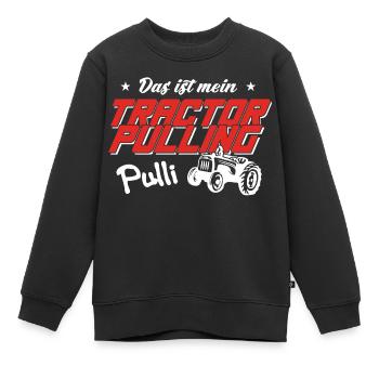 Tractor Pulling Pulli - Kids Premium Organic Sweatshirt - black - Front - AI Model Kid Female (0cm)