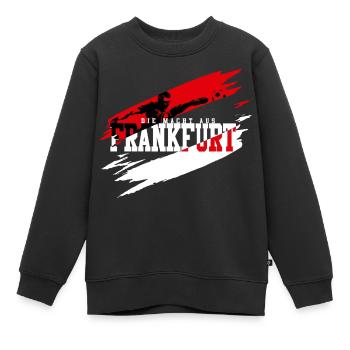 Frankfurt Fussball - Kinder Premium Organic Sweatshirt - Schwarz - Vorne - AI Model Kid Female (0cm)