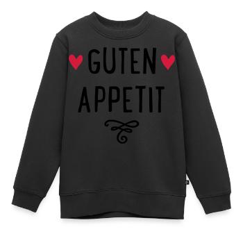 GUTEN APPETIT - Kinder Premium Organic Sweatshirt - Schwarz - Vorne - AI Model Kid Female (0cm)