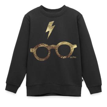 Harry Potter Brille und Narbe - Kinder Premium Organic Sweatshirt - Schwarz - Vorne - AI Model Kid Female (0cm)