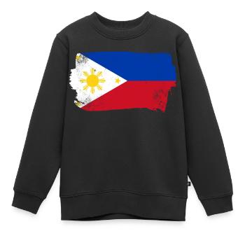 Philippines - Sweat Premium enfant bio - noir - Devant - AI Model Kid Female (0cm)