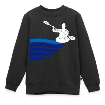 Kanu - Kinder Premium Organic Sweatshirt - Schwarz - Vorne - AI Model Kid Female (0cm)