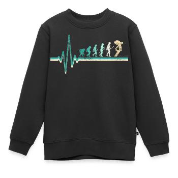 Schwimmlehrer Schwimmer Evolution - Kinder Premium Organic Sweatshirt - Schwarz - Vorne - AI Model Kid Female (0cm)