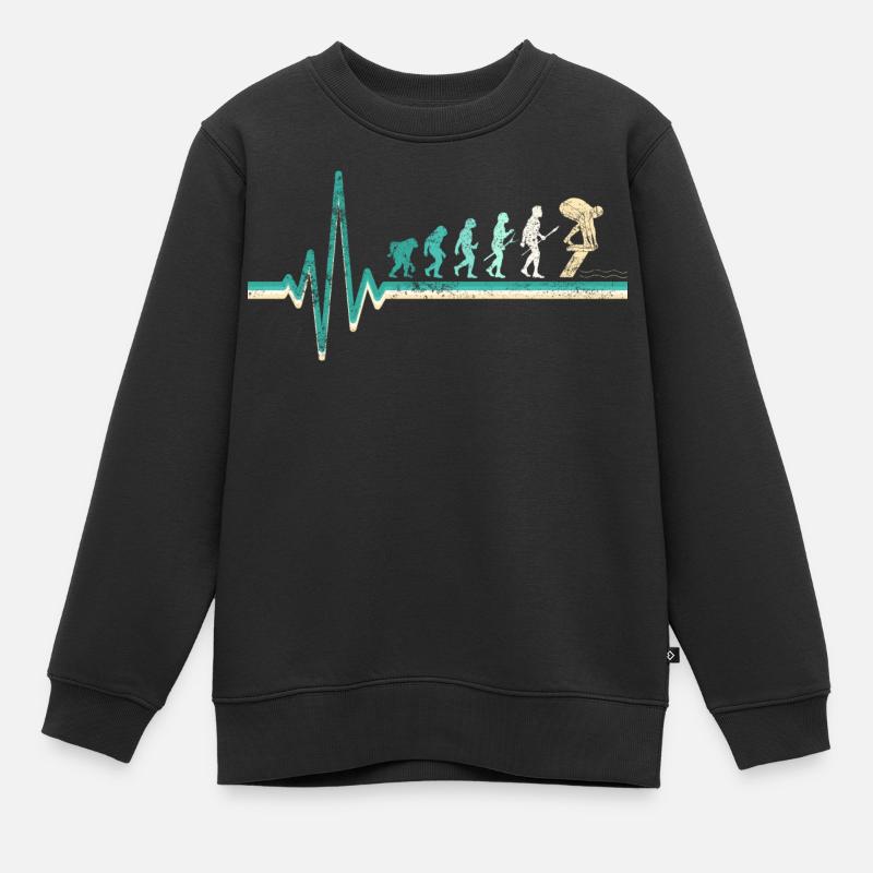 Nageurs nageurs Evolution - Sweat Premium enfant bio - noir