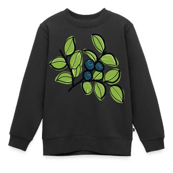 Heidelbeeren - Kinder Premium Organic Sweatshirt - Schwarz - Vorne - AI Model Kid Female (0cm)