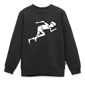 course sport - Sweat Premium enfant bio - noir - Devant - AI Model Kid Female (0cm)