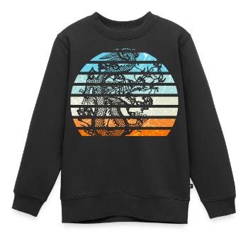 Dragon chinois - Sweat Premium enfant bio - noir - Devant - AI Model Kid Female (0cm)